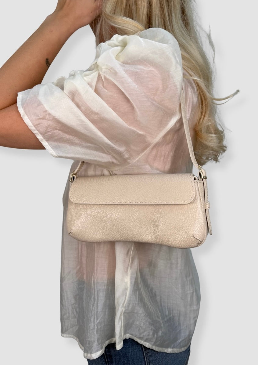 Sibel leather bag Beige