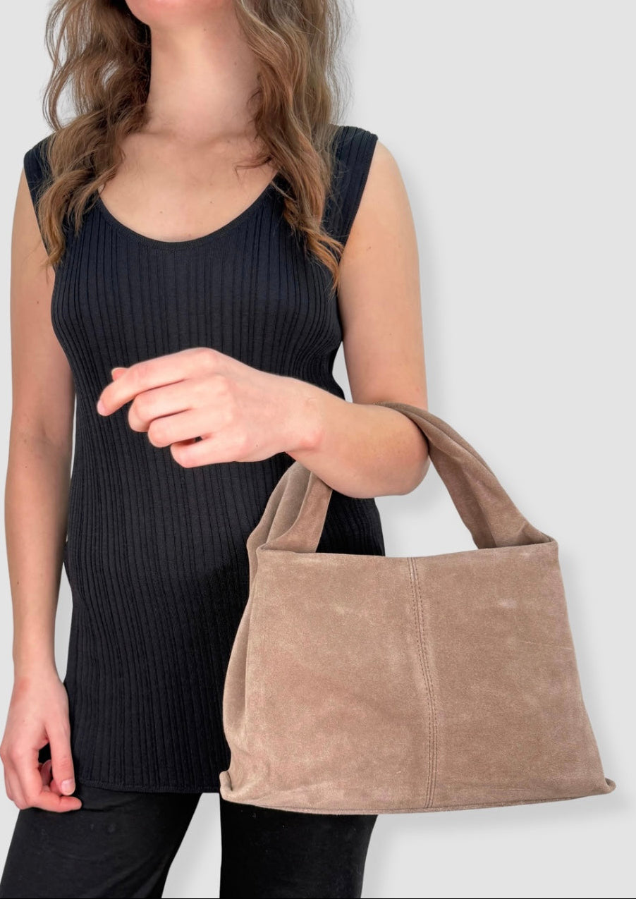 Laura suede bag Taupe