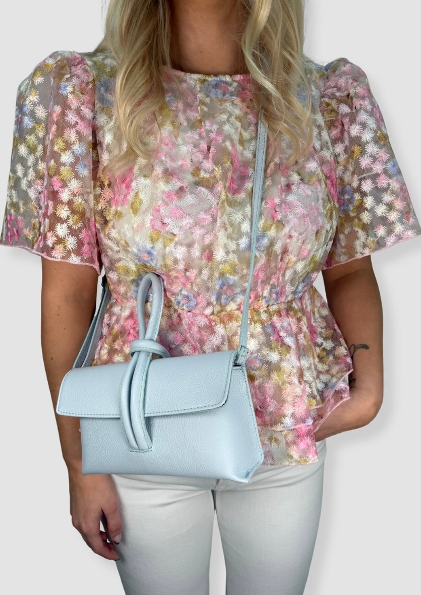 Fiona leather bag Light blue