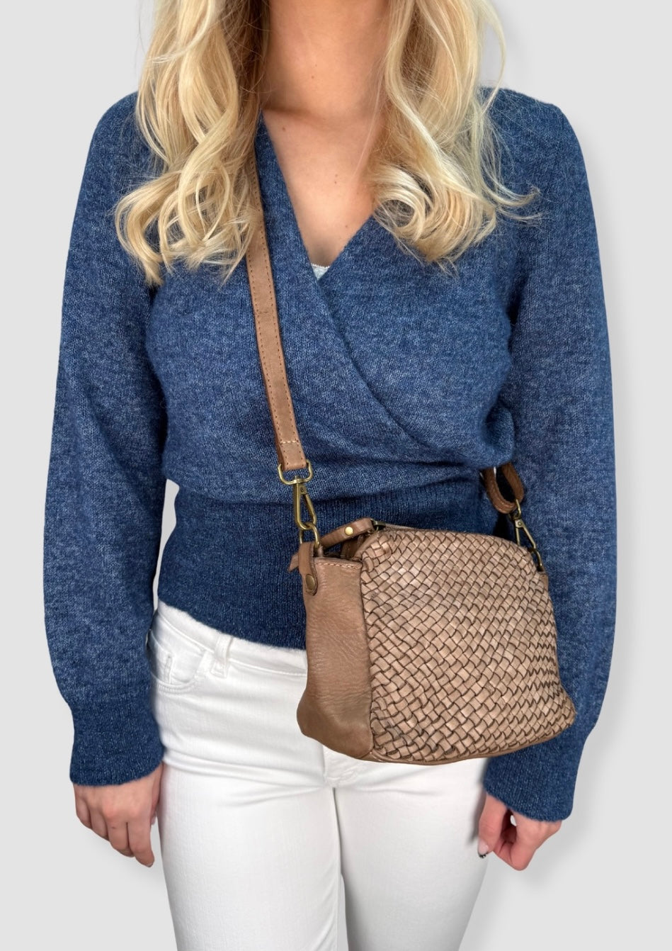 Sara vintage leather bag Taupe