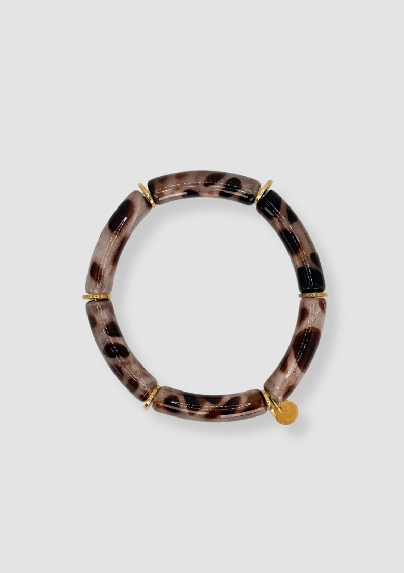 Pipe elastic bracelet Brown