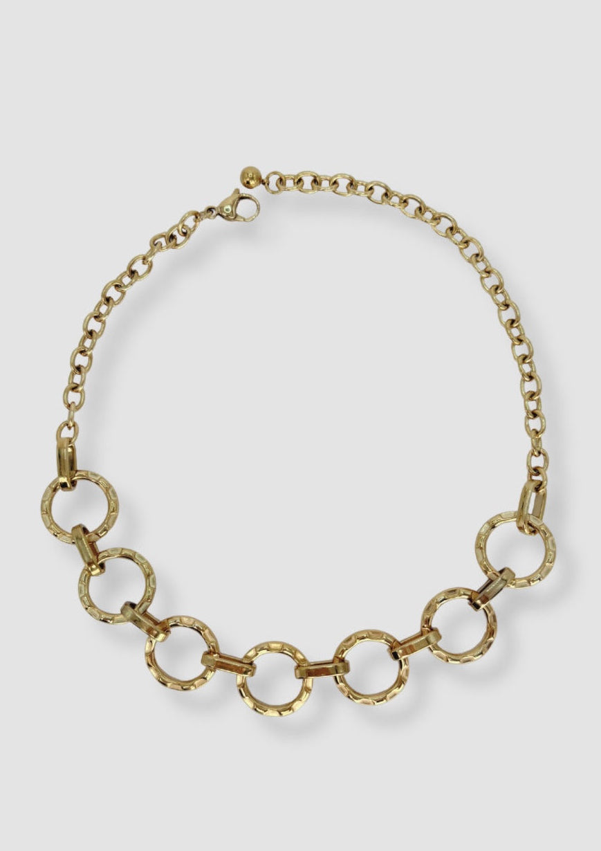Chain rings necklace Gold