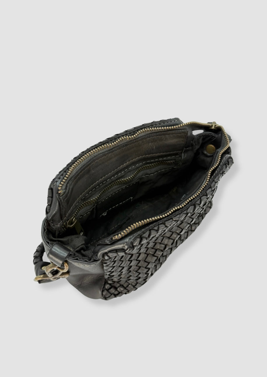 Sara vintage leather bag Black