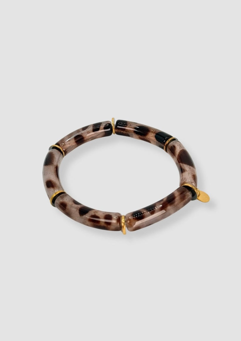 Pipe elastic bracelet Brown