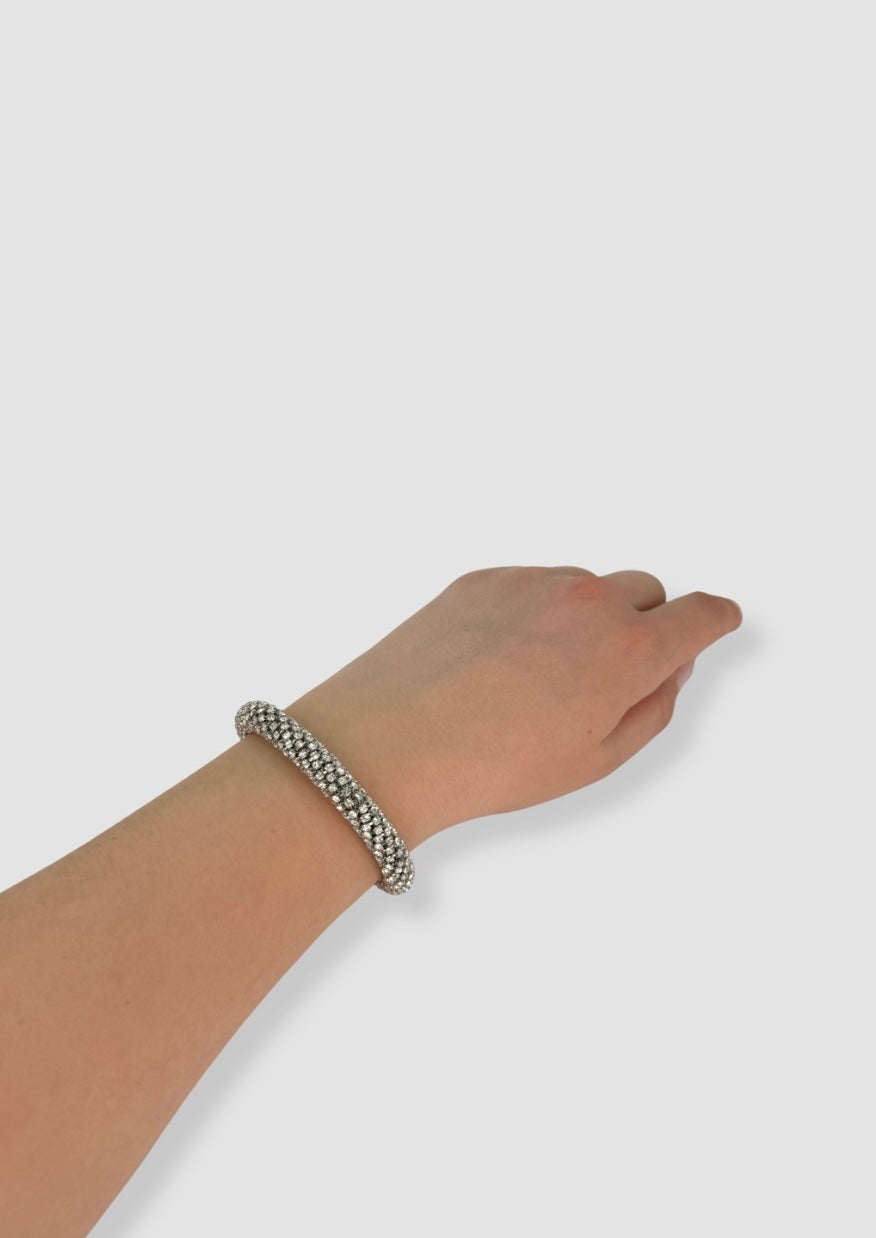 Glittering cuff bracelet Silver