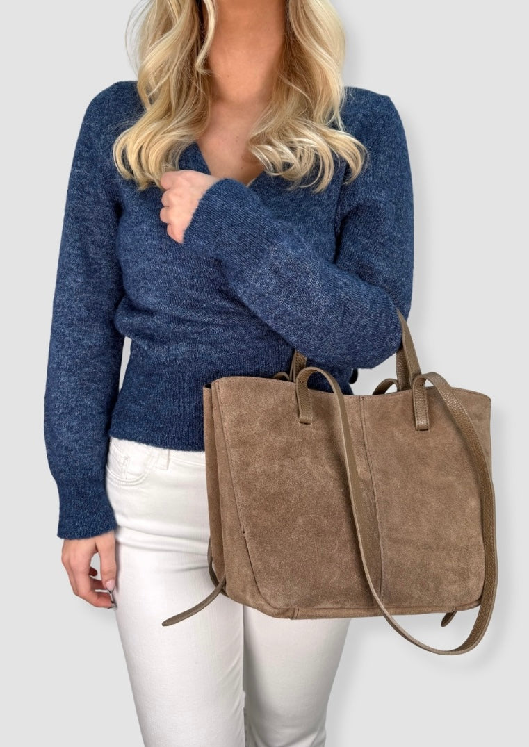 Rania suede totebag Taupe