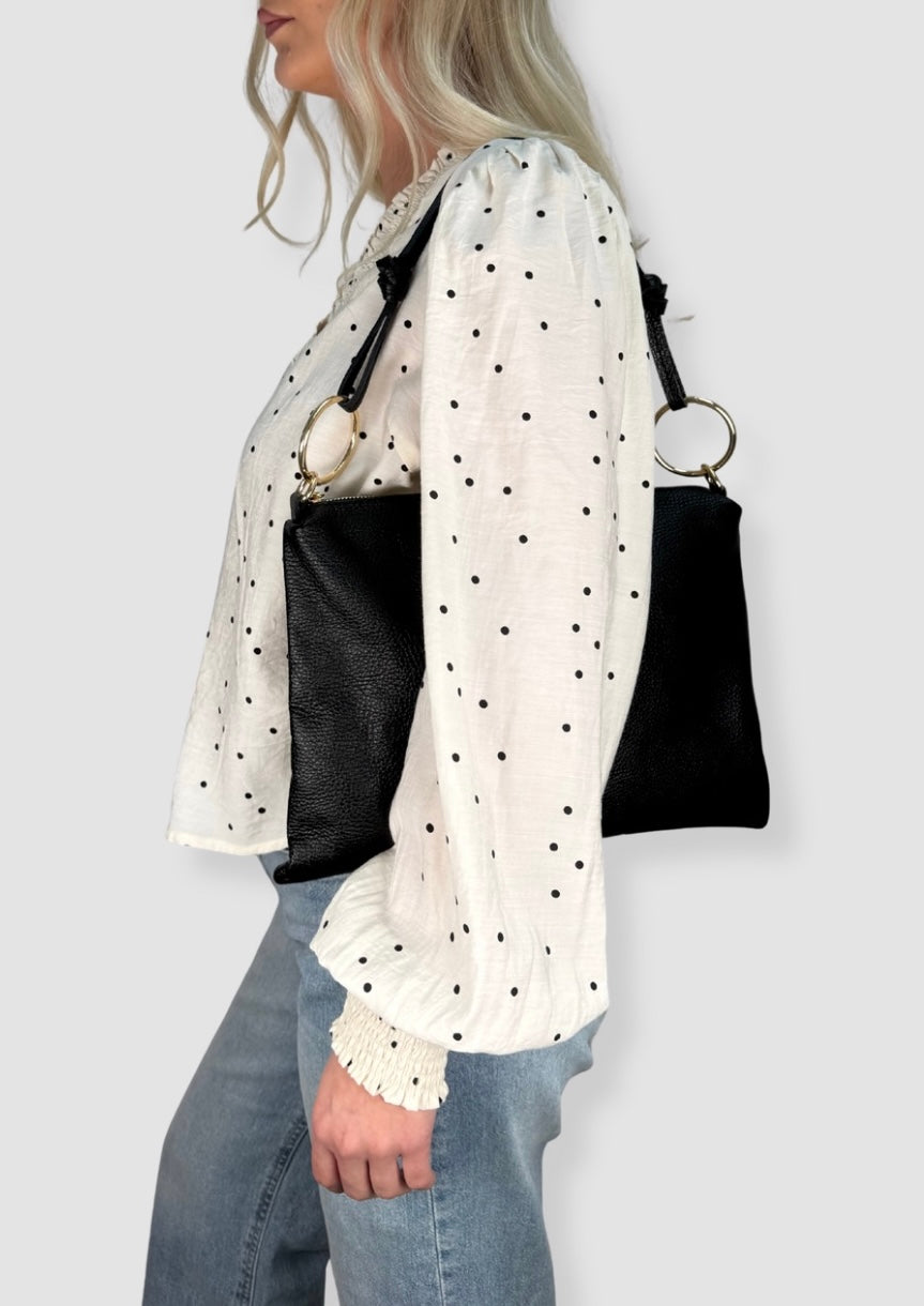 Adele leather bag Black