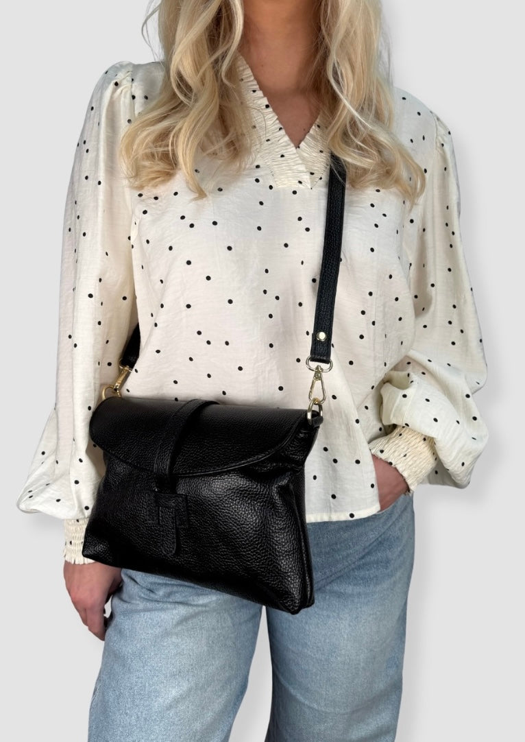 Flavia leather bag Black
