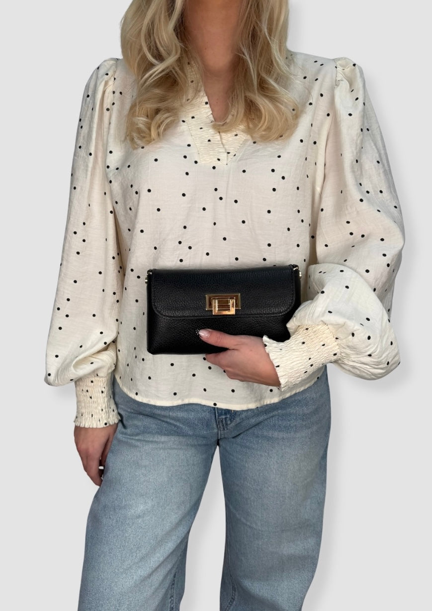 Evelyn leather bag Black