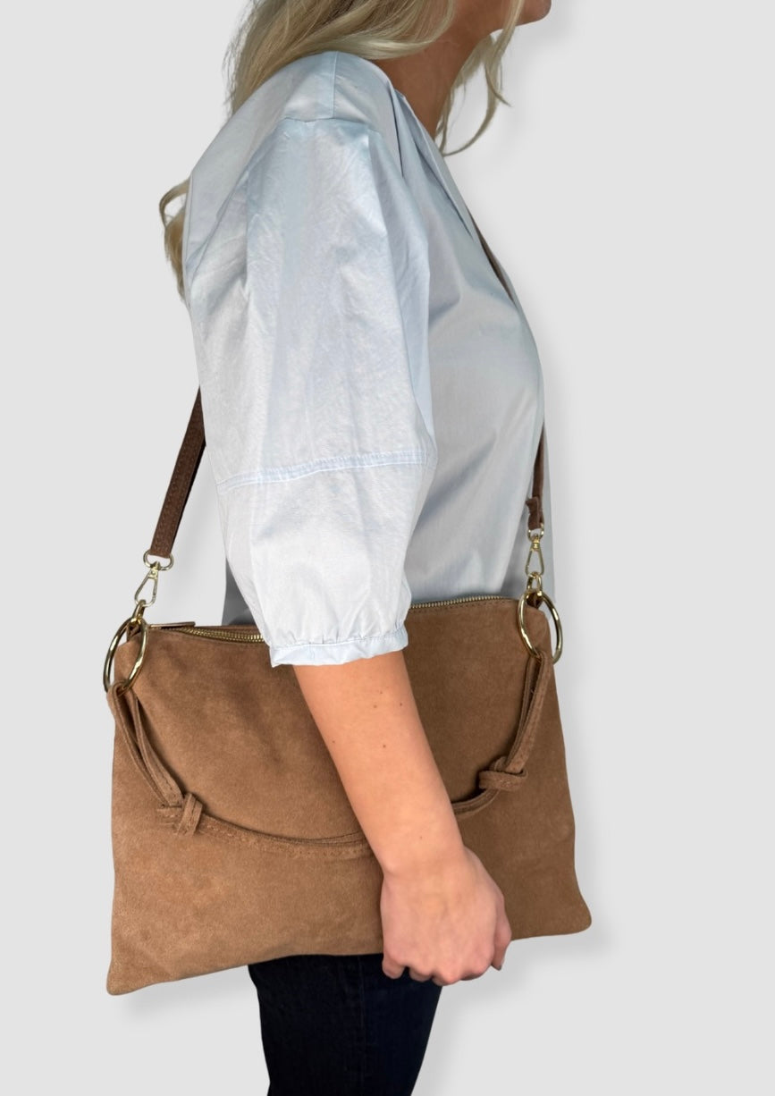 Adele suede bag Taupe