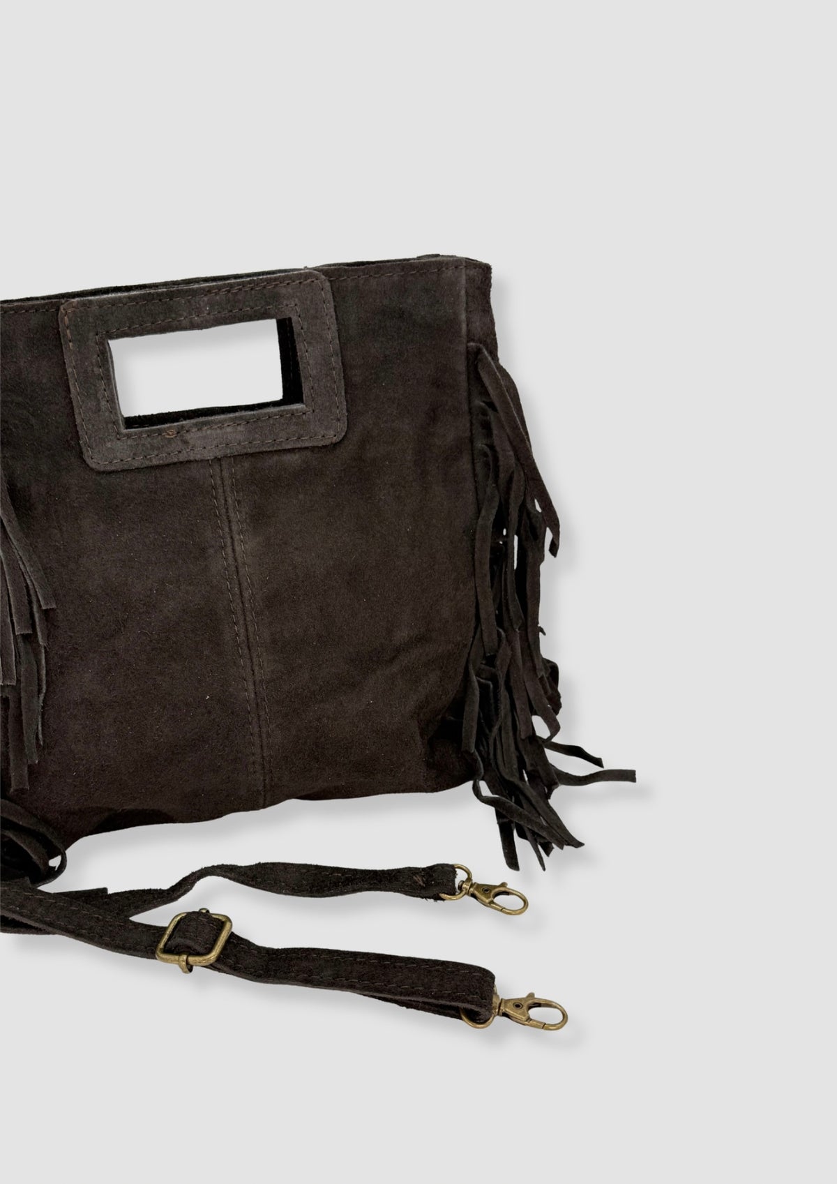 Chiara Suede bag Dark brown