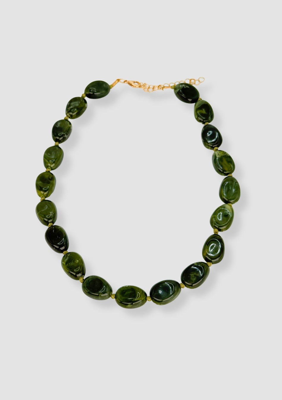 Bean necklace Green