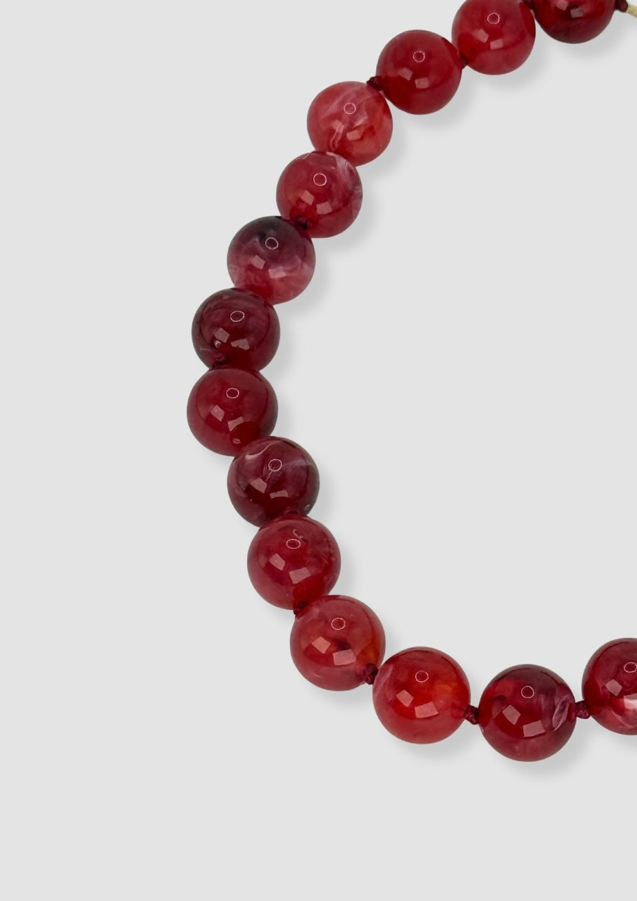 Marbles necklace Red