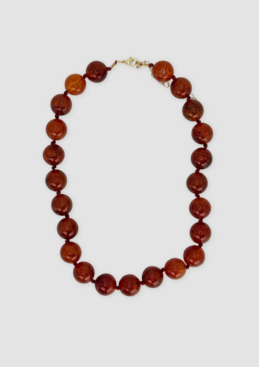Marbles necklace Ocher