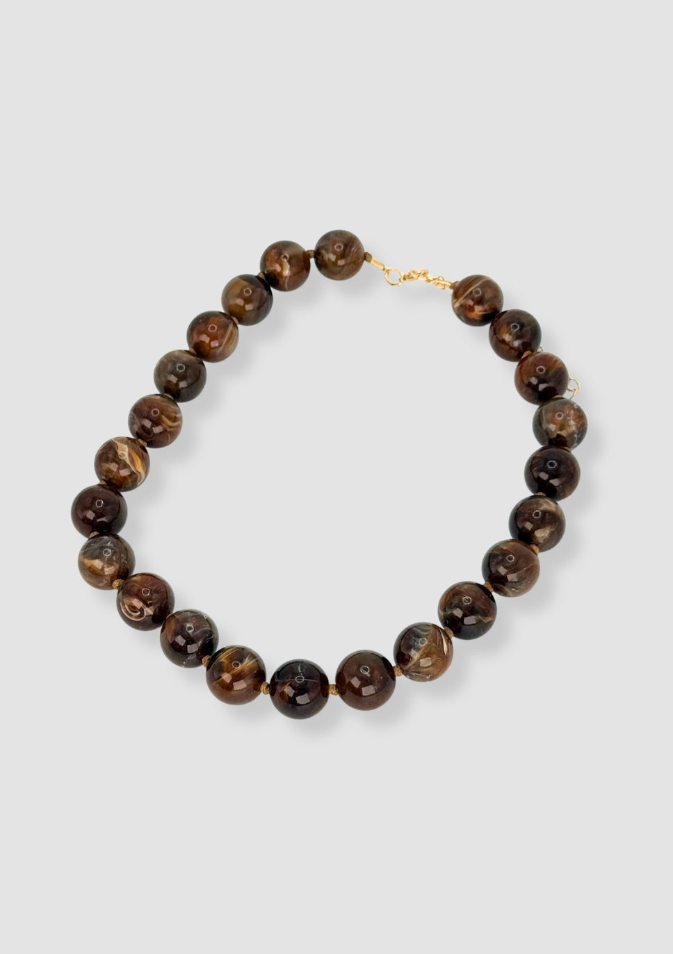 Marbles necklace Brown