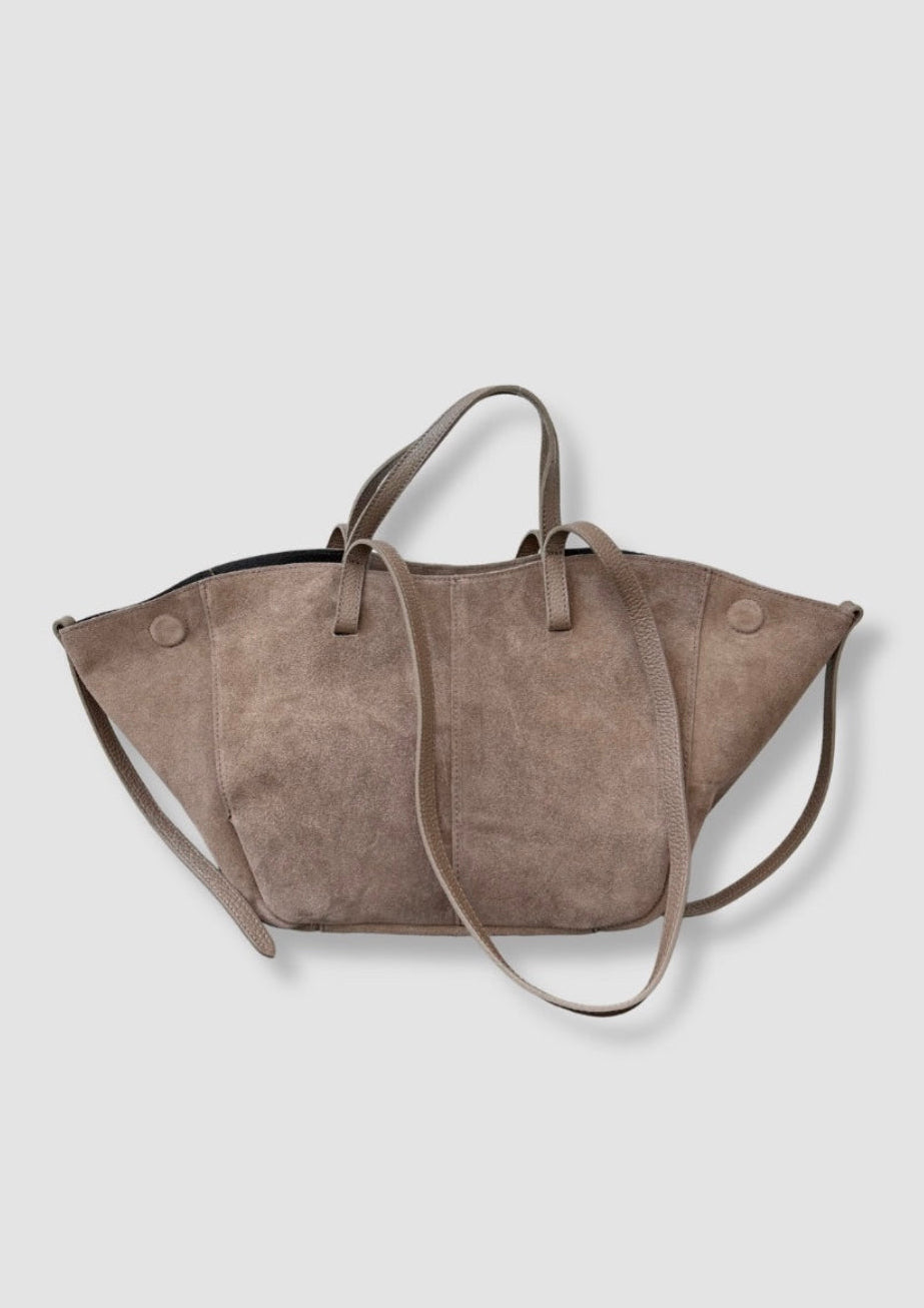 Rania suede totebag Taupe