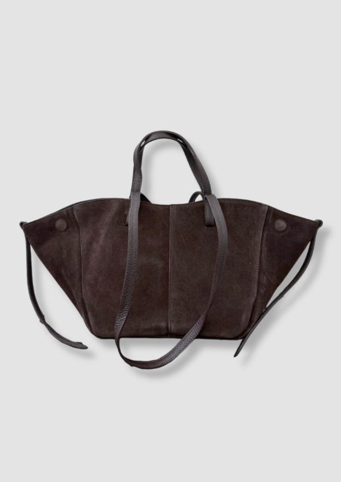 Rania suede totebag Dark brown