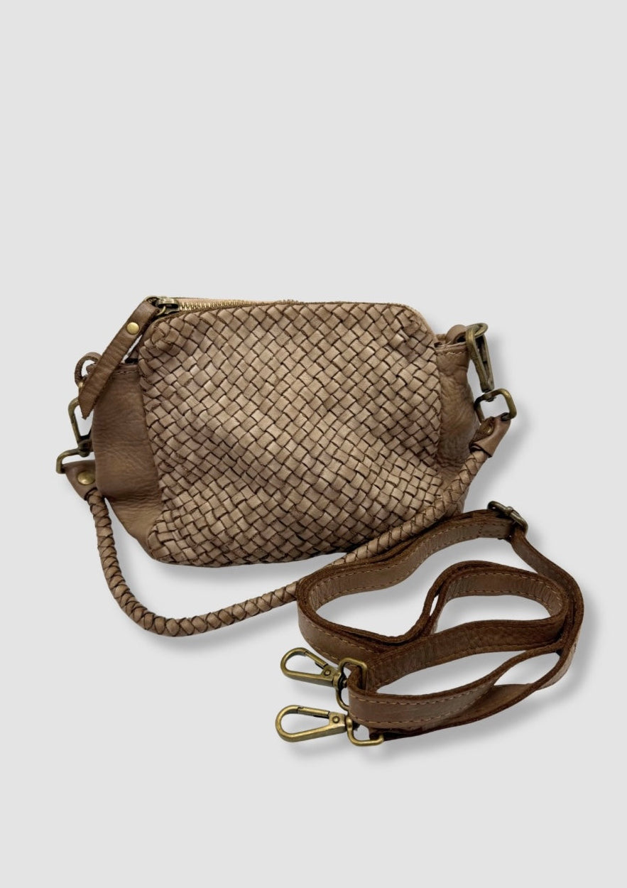 Sara vintage leather bag Taupe