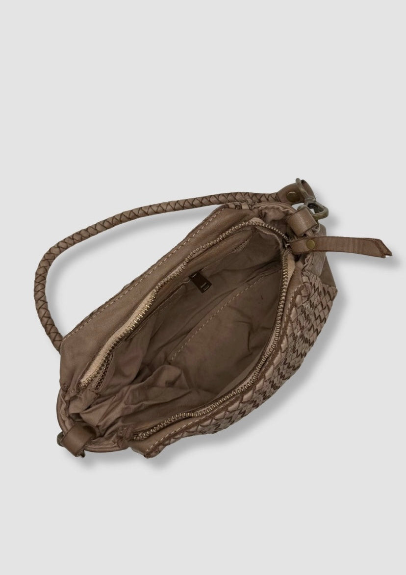 Sara vintage leather bag Taupe