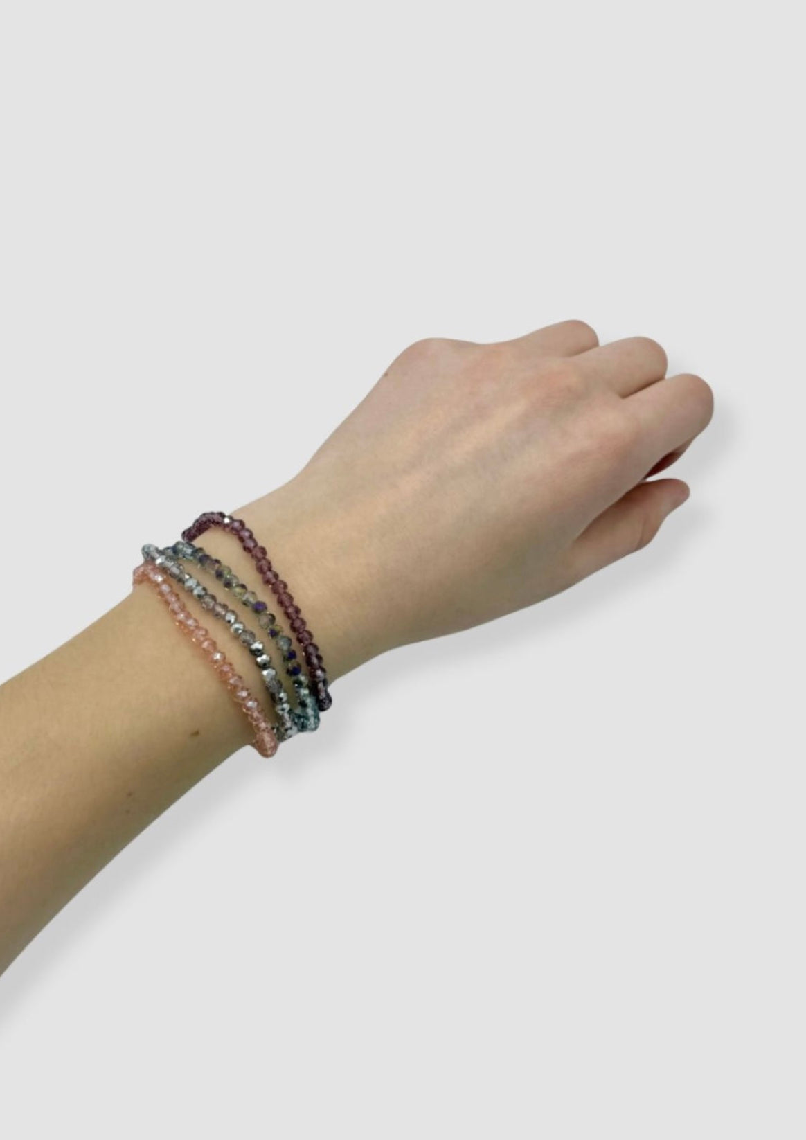 Mixed colours elastic bracelets Pink