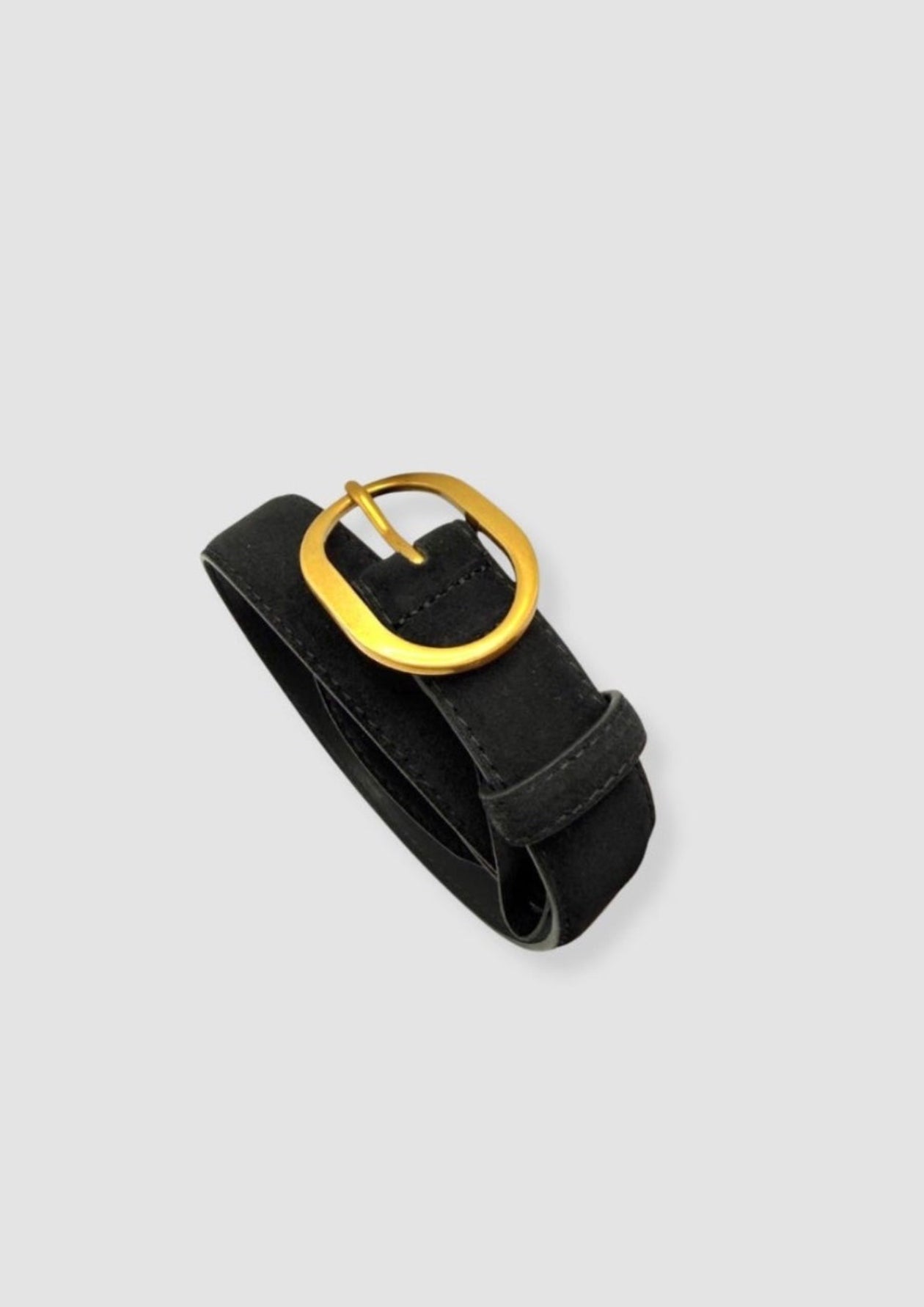 Suede classic belt Black