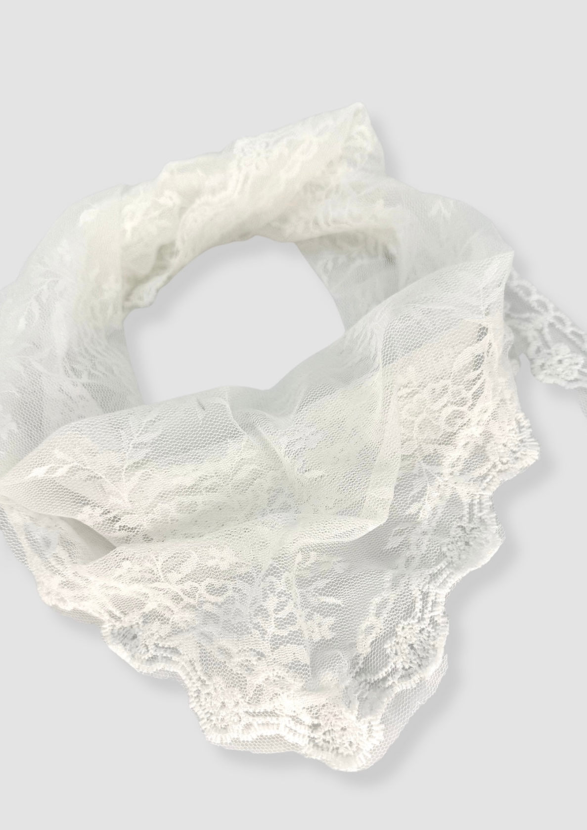Lace triangle scarf
