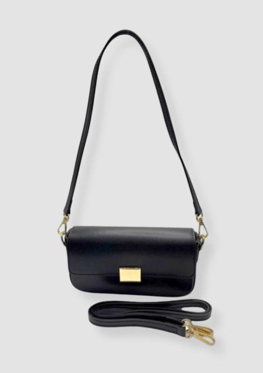 Rosy leather bag Black