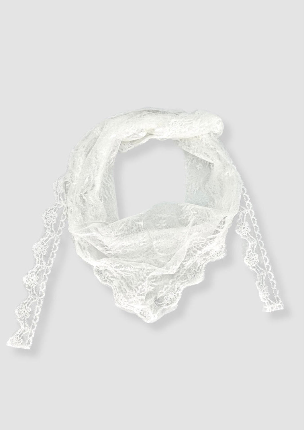 Lace triangle scarf