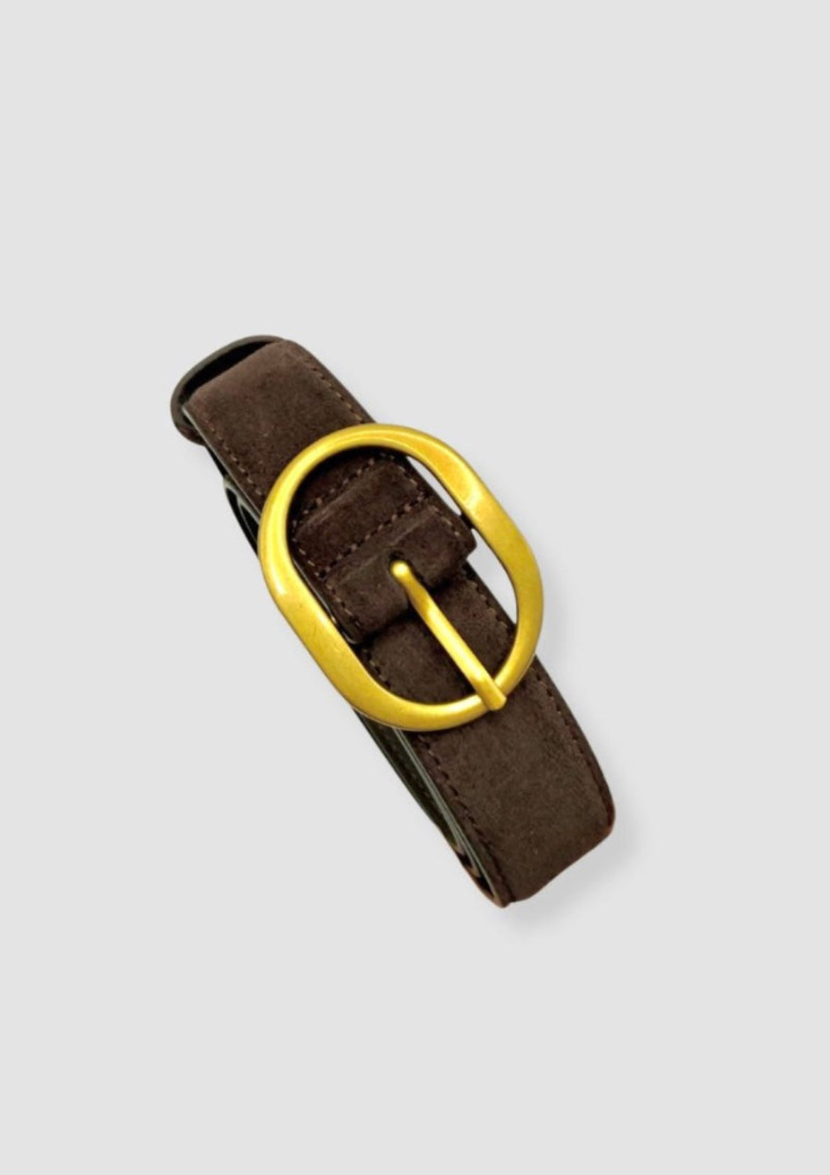 Suede classic belt Dark Brown
