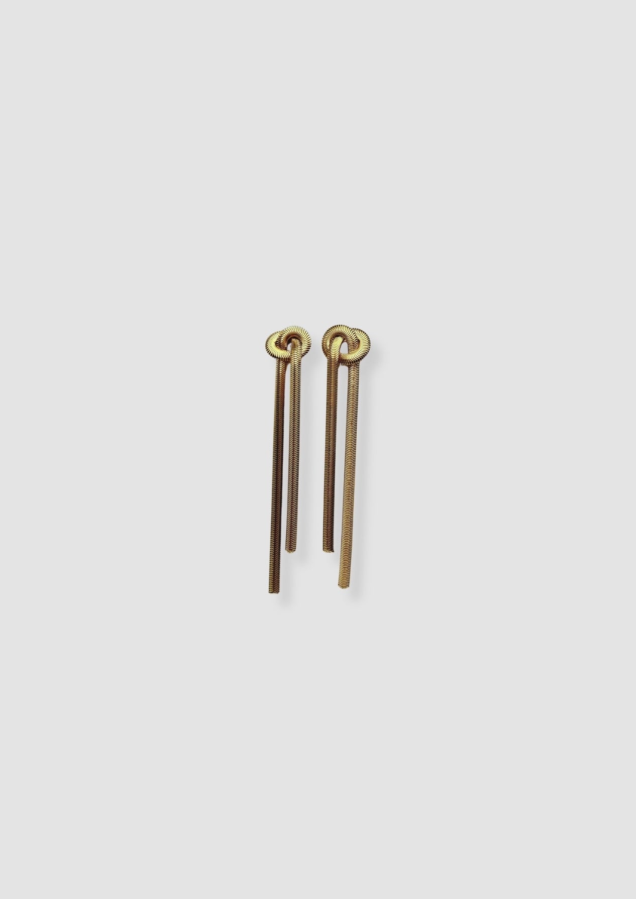 Hanging knot earrings Gold