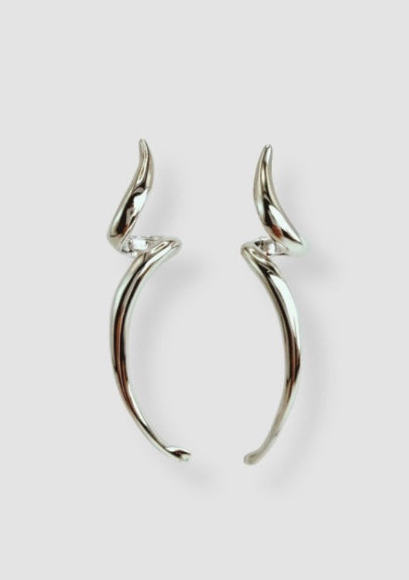 Swirl earrings Silver