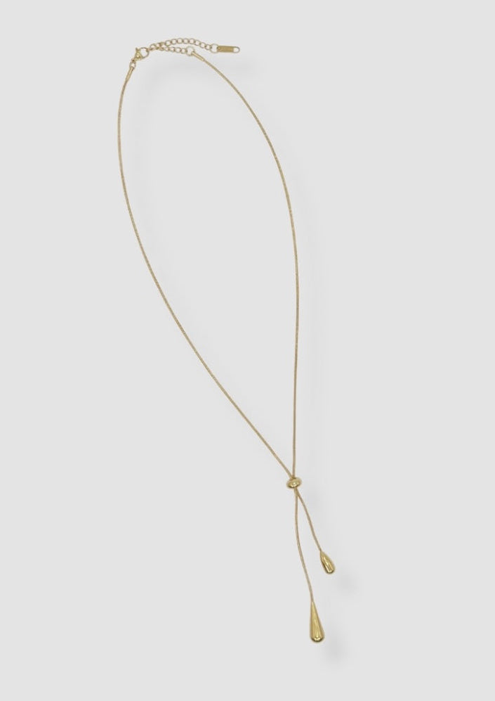 Raindrops adjustable necklace Gold