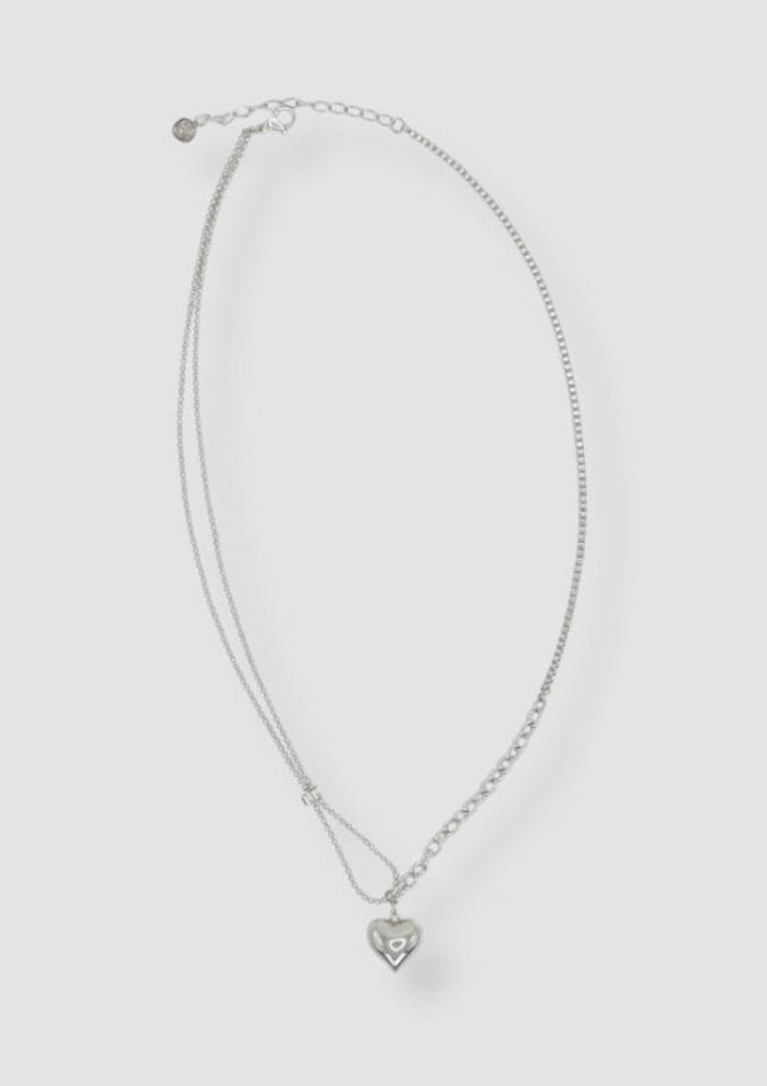 Heart necklace Silver