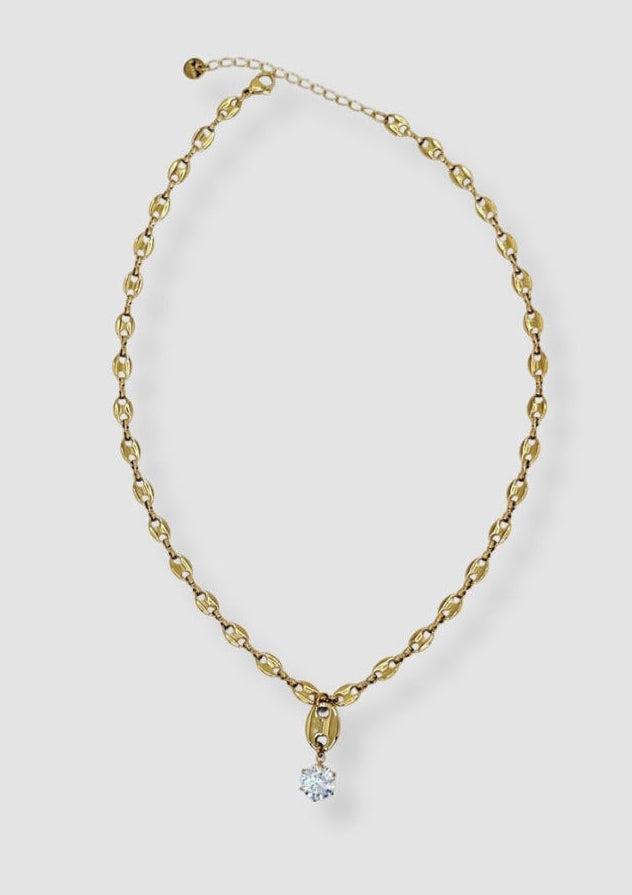 Stone necklace Gold