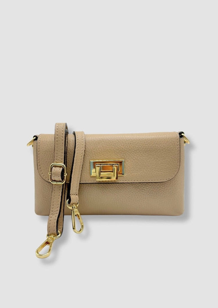 Evelyn leather bag Beige