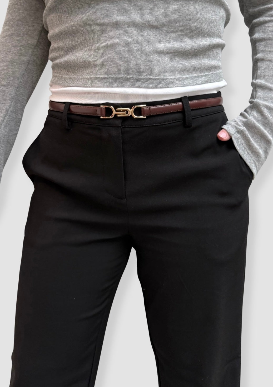 Fashion adjustable belt Brown