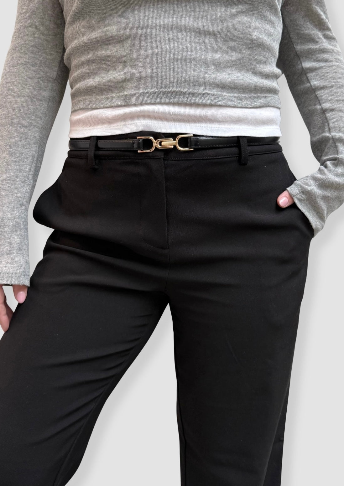 Fashion adjustable belt Black
