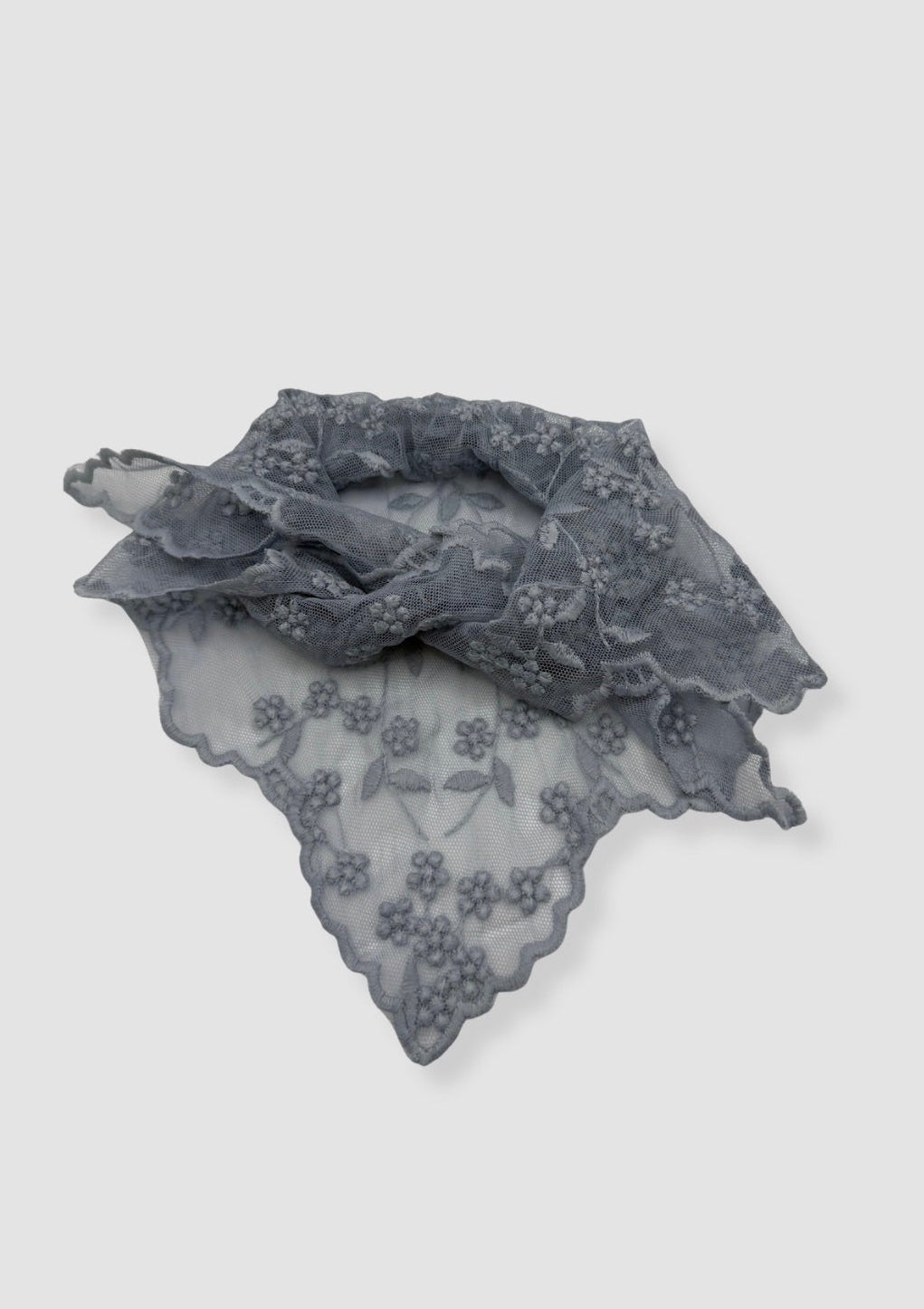 Lace flower scarf Blue
