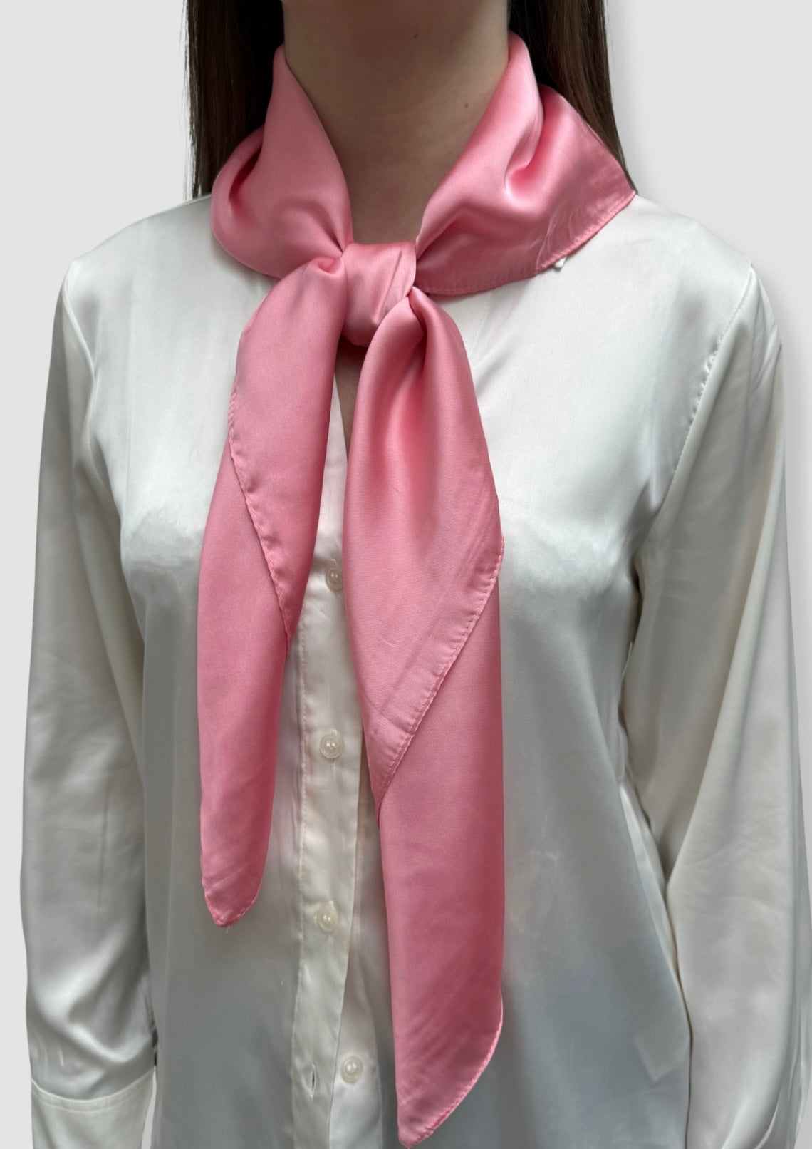 Pink tones satin scarf