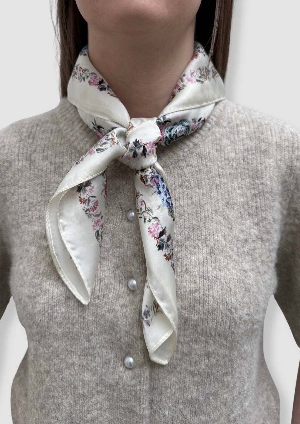 Spring forest satin scarf