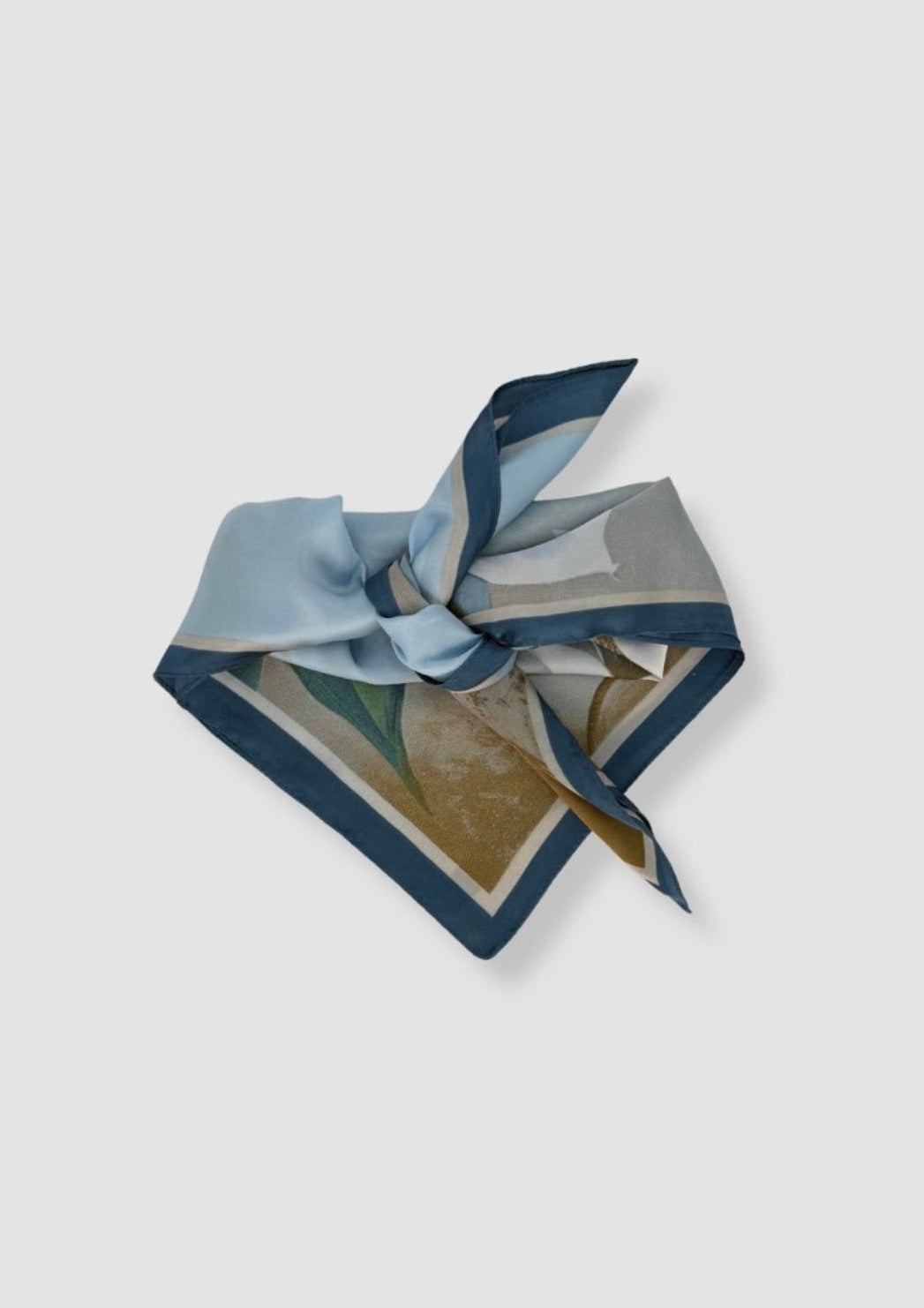 Blue grace satin scarf