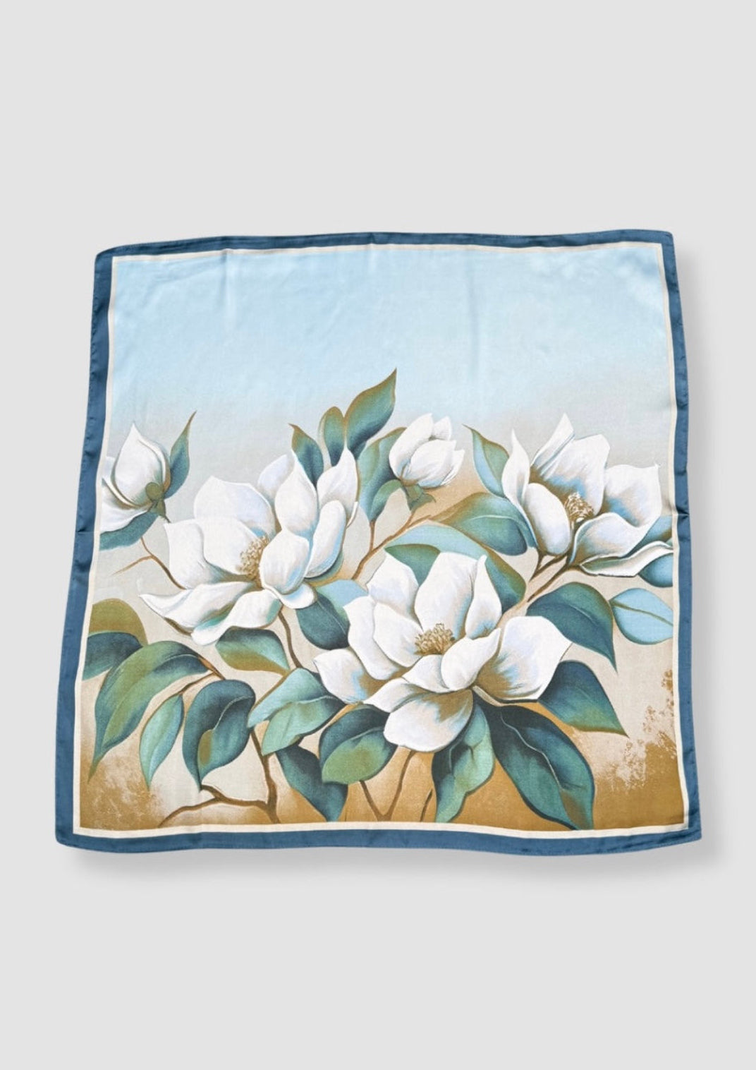 Blue grace satin scarf
