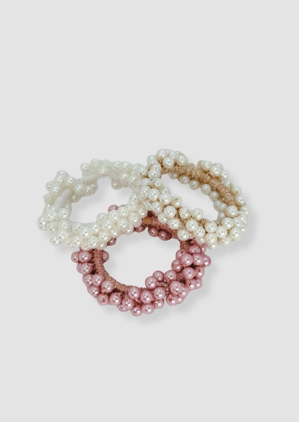 Pearl scrunchies 3-p