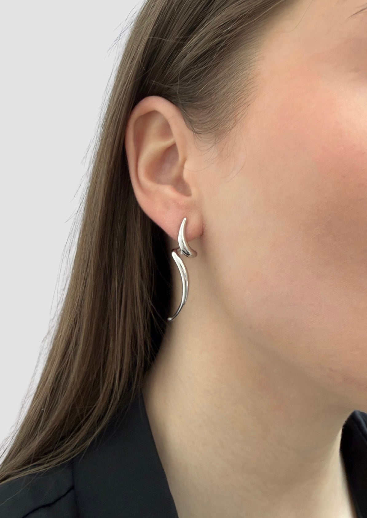 Swirl earrings Silver
