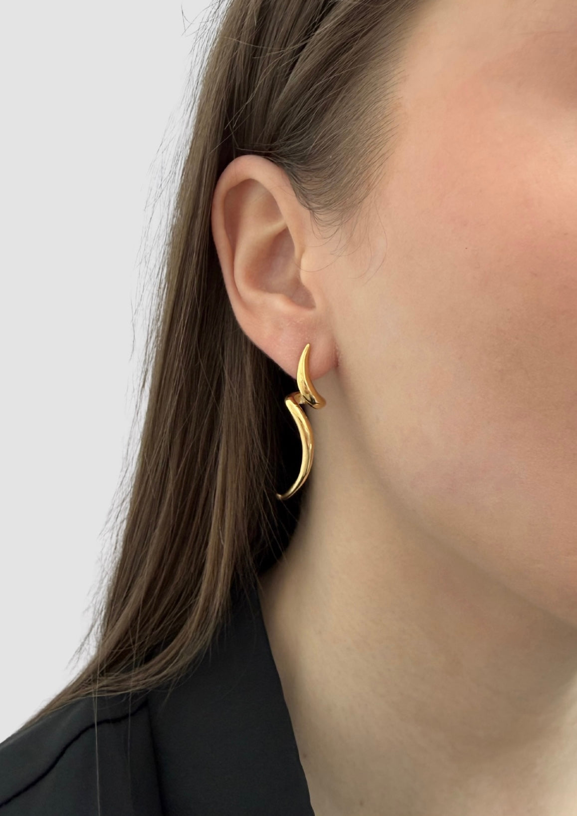 Swirl earrings Gold